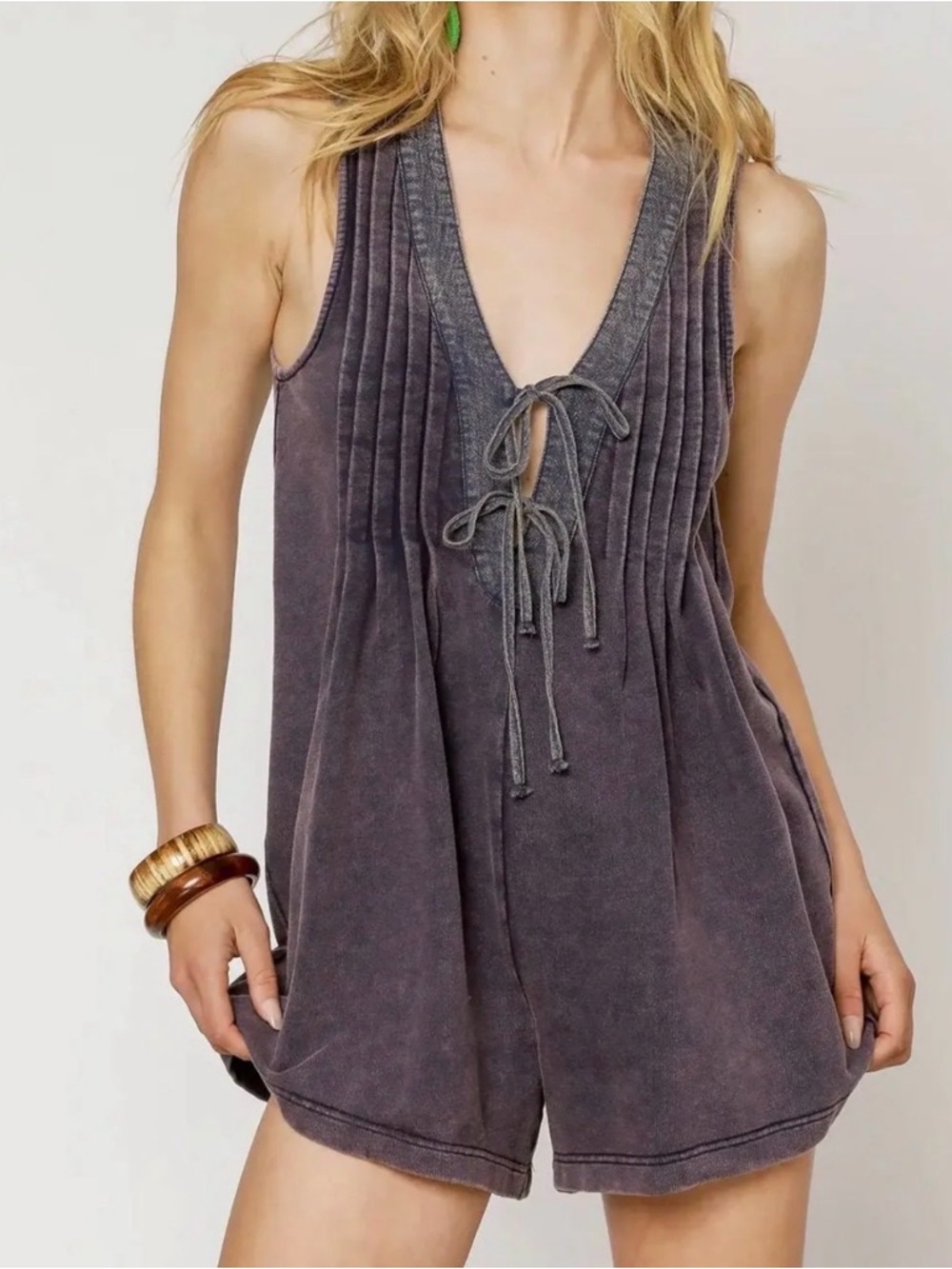 Umgee Boho-Chic Navy Romper